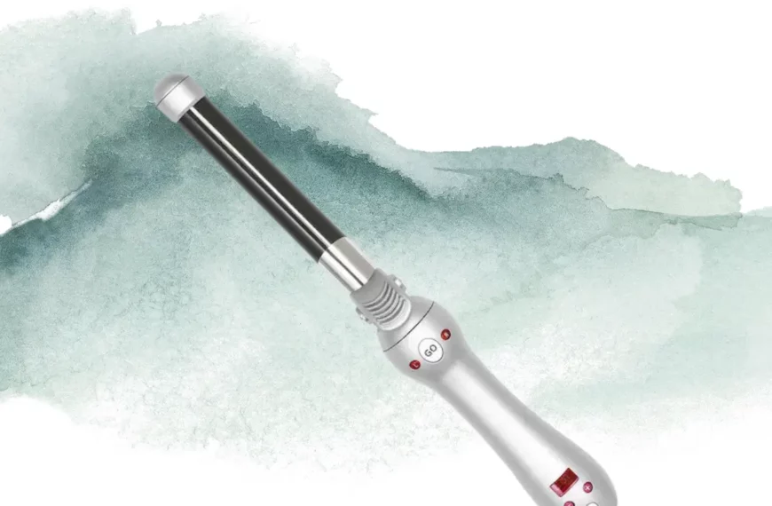 black and silver Beachwaver Pro curling itron