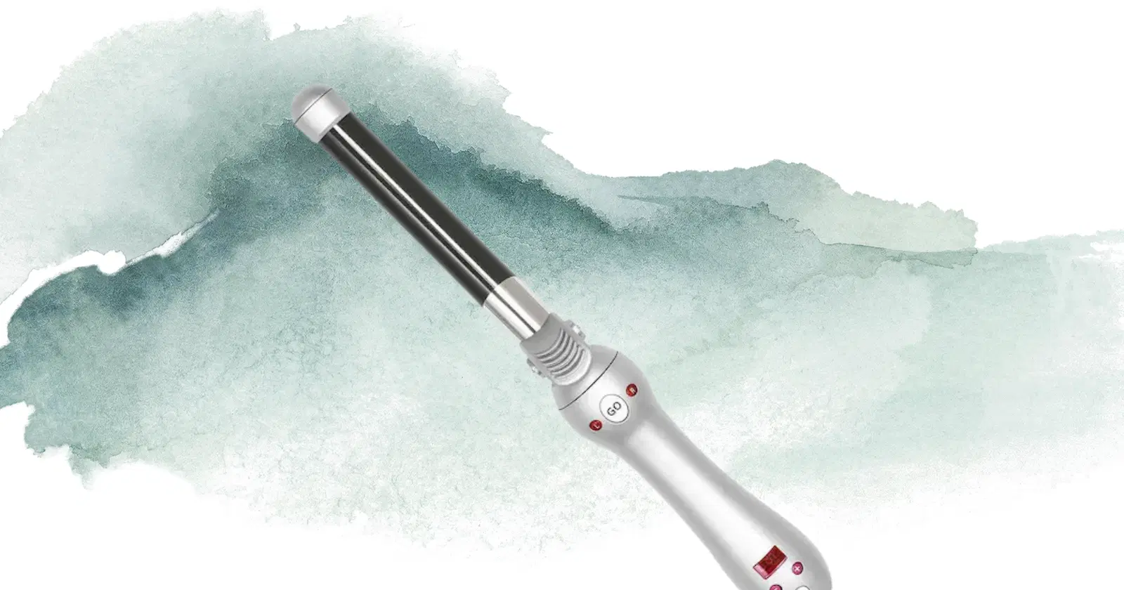 black and silver Beachwaver Pro curling itron