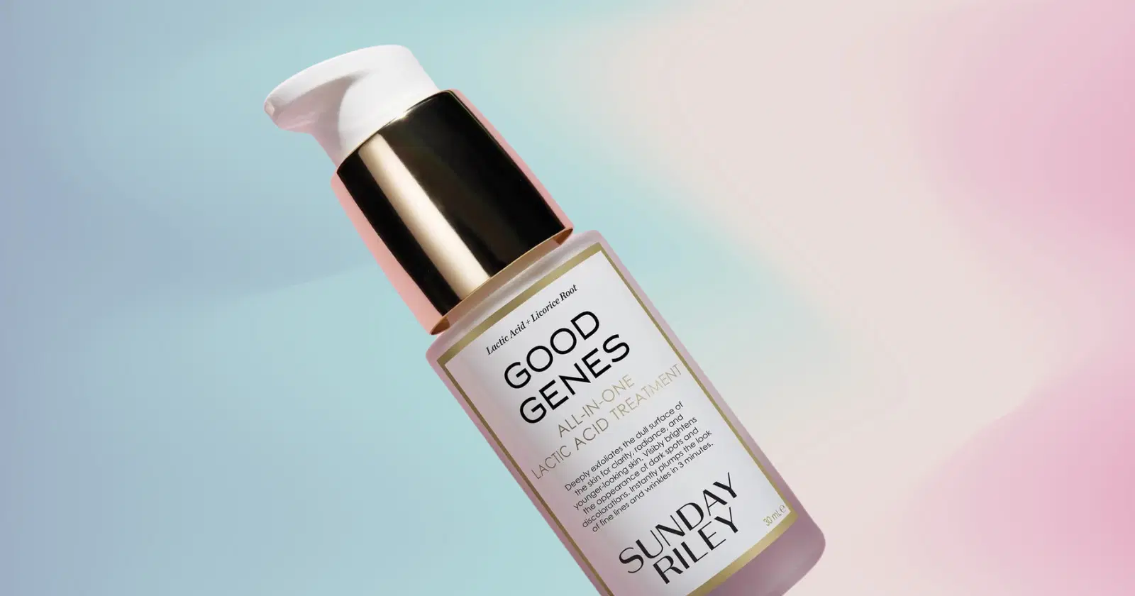 pump bottle of Sunday Riley Good Genes Lactic Acid Treatment