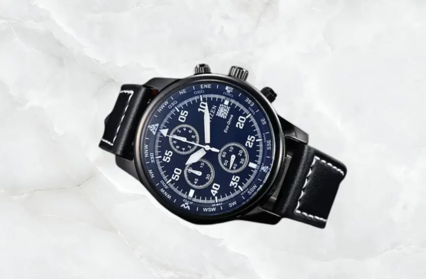 dark blue and black Citizen Watch